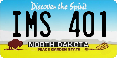 ND license plate IMS401