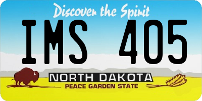 ND license plate IMS405