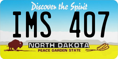 ND license plate IMS407