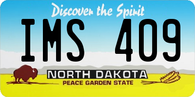 ND license plate IMS409