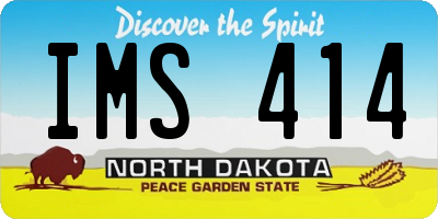 ND license plate IMS414