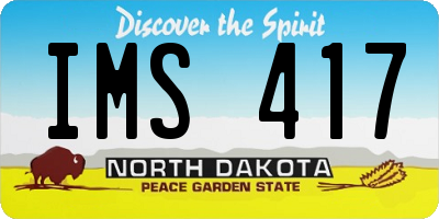 ND license plate IMS417