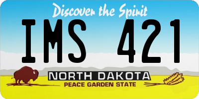 ND license plate IMS421