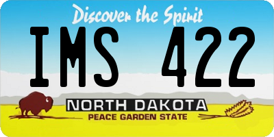 ND license plate IMS422