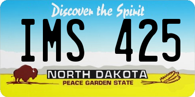 ND license plate IMS425