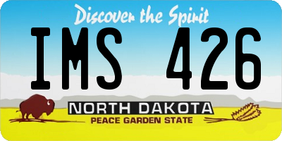 ND license plate IMS426
