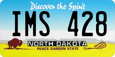 ND license plate IMS428