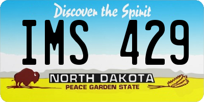 ND license plate IMS429