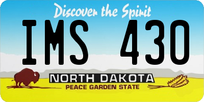 ND license plate IMS430