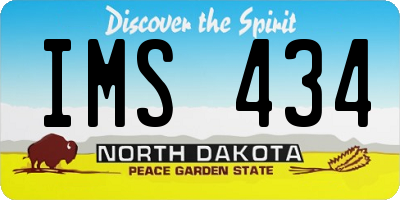 ND license plate IMS434