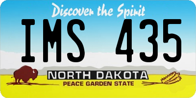 ND license plate IMS435