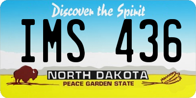 ND license plate IMS436