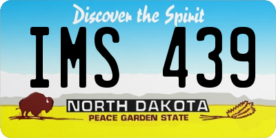 ND license plate IMS439