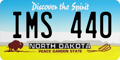ND license plate IMS440