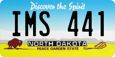 ND license plate IMS441