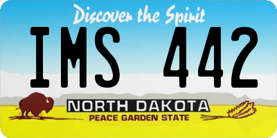 ND license plate IMS442