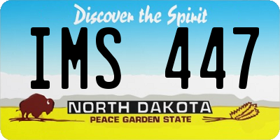 ND license plate IMS447