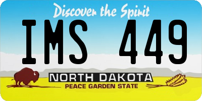 ND license plate IMS449
