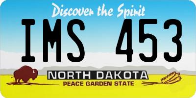 ND license plate IMS453