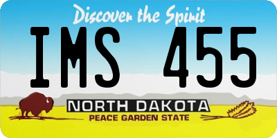ND license plate IMS455