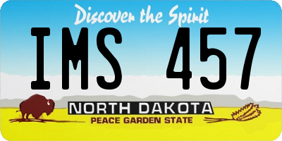 ND license plate IMS457
