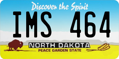 ND license plate IMS464