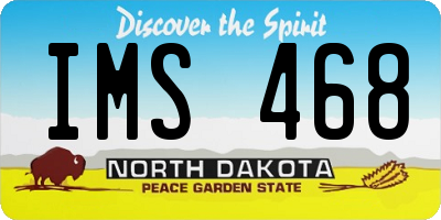 ND license plate IMS468