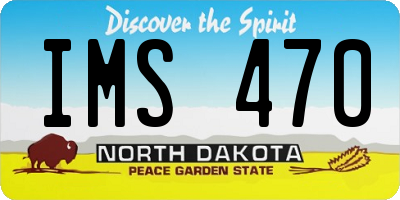 ND license plate IMS470