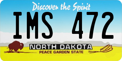 ND license plate IMS472