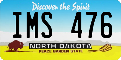 ND license plate IMS476