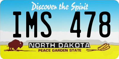 ND license plate IMS478