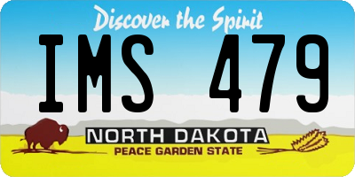 ND license plate IMS479