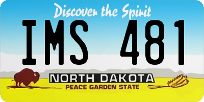 ND license plate IMS481