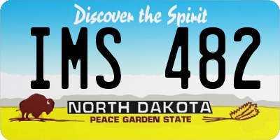 ND license plate IMS482