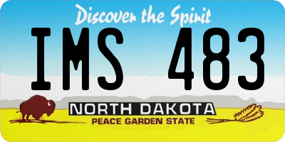 ND license plate IMS483