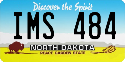 ND license plate IMS484