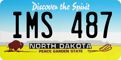 ND license plate IMS487