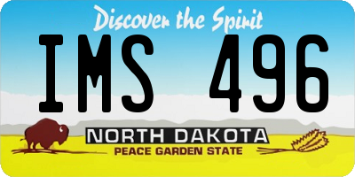 ND license plate IMS496