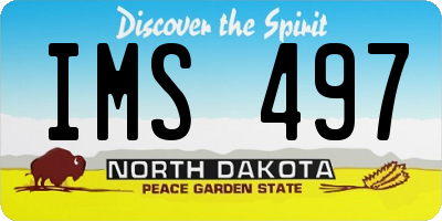 ND license plate IMS497
