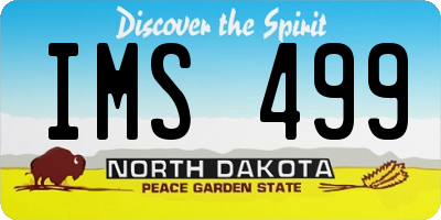 ND license plate IMS499
