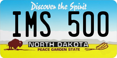 ND license plate IMS500