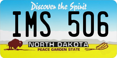 ND license plate IMS506