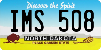 ND license plate IMS508