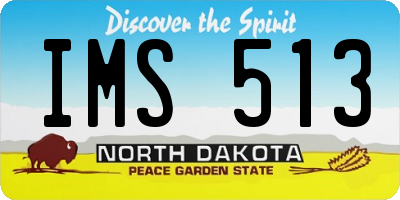 ND license plate IMS513