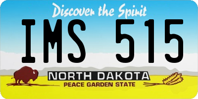 ND license plate IMS515