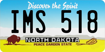 ND license plate IMS518