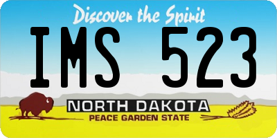 ND license plate IMS523