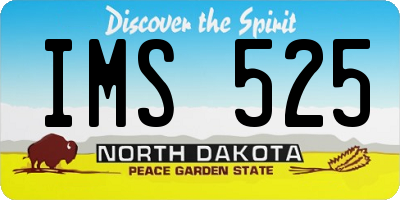 ND license plate IMS525