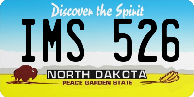 ND license plate IMS526