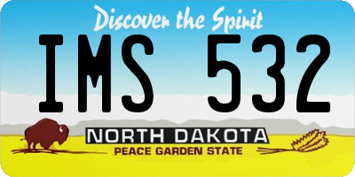 ND license plate IMS532